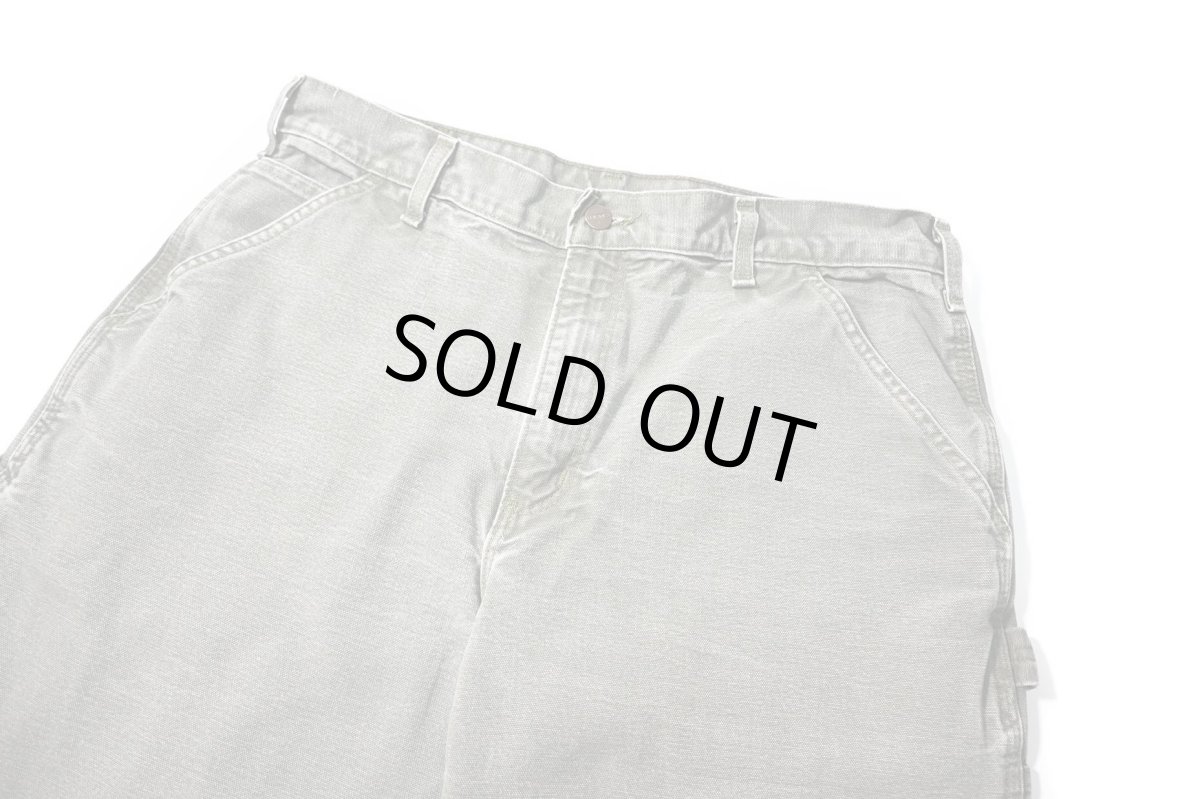 画像2: 17' Used Carhartt Duck Carpenter Pants Moss カーハート (2)