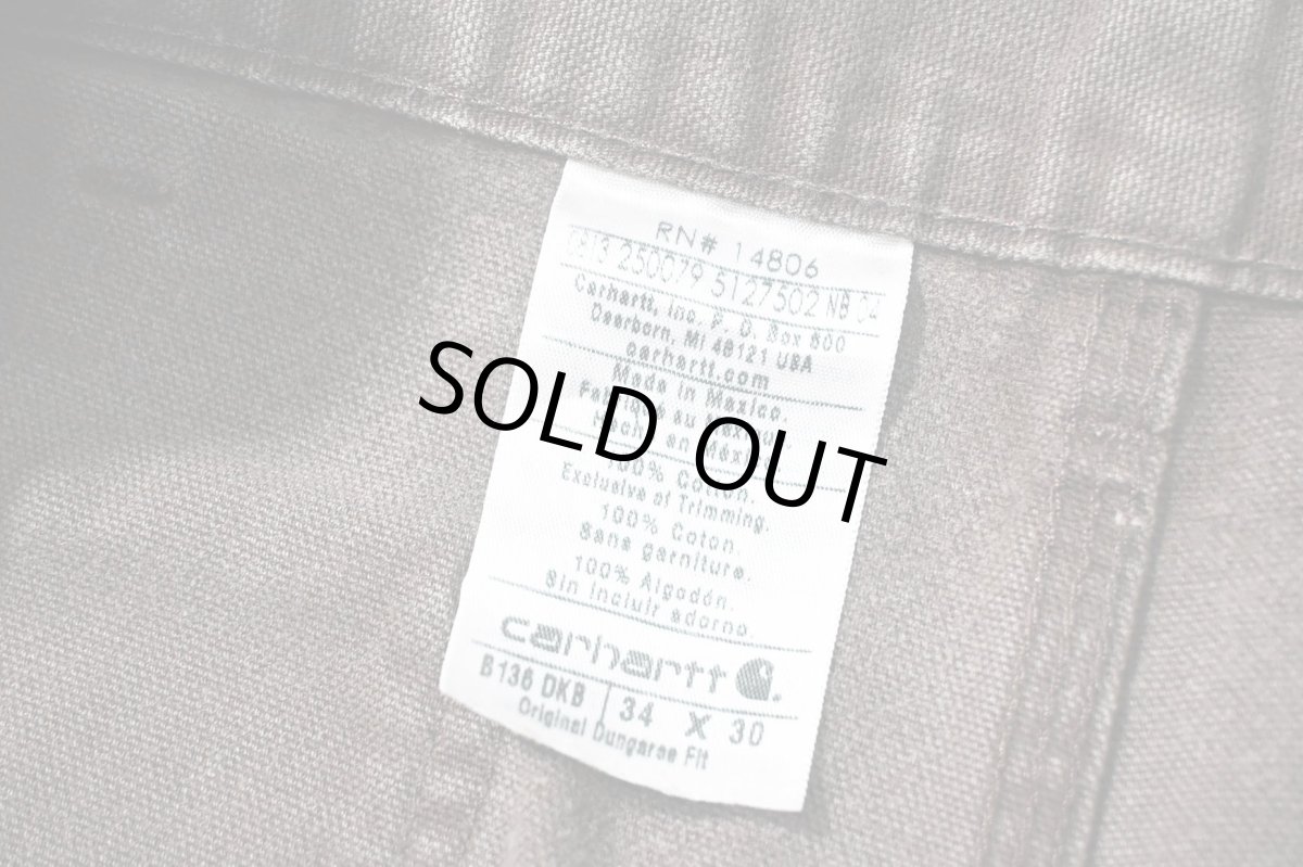 画像7: 13' Used Carhartt Duck Double Knee Carpenter Pants Dark Brown カーハート (7)