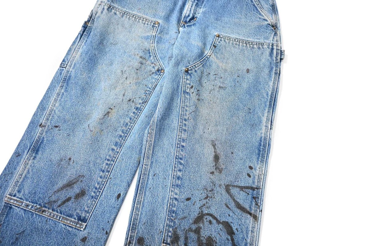 画像4: 19' Used Carhartt Denim Double Knee Carpenter Pants カーハート (4)