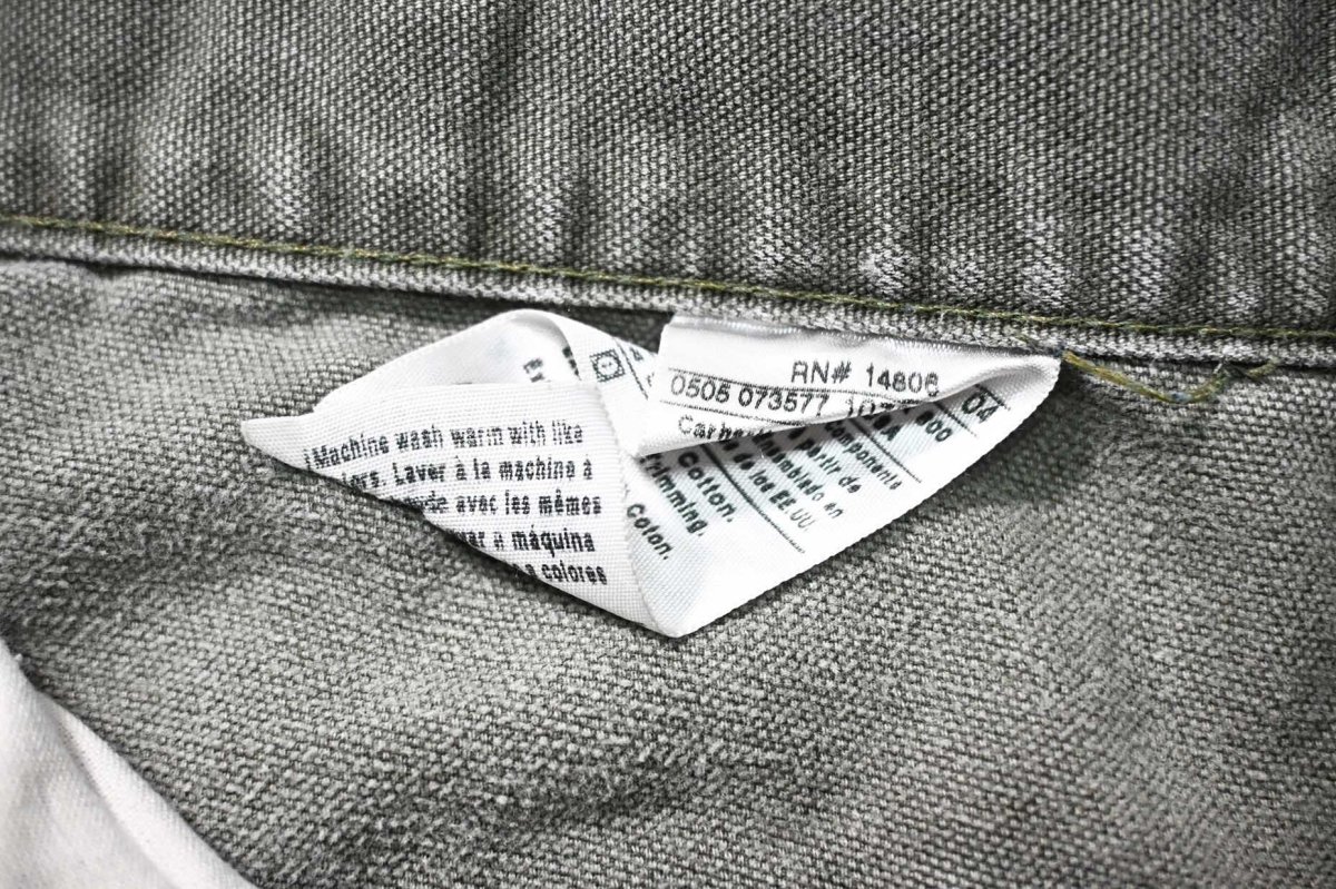 画像7: 05' Used Carhartt Duck Double Knee Carpenter Pants Moss カーハート (7)