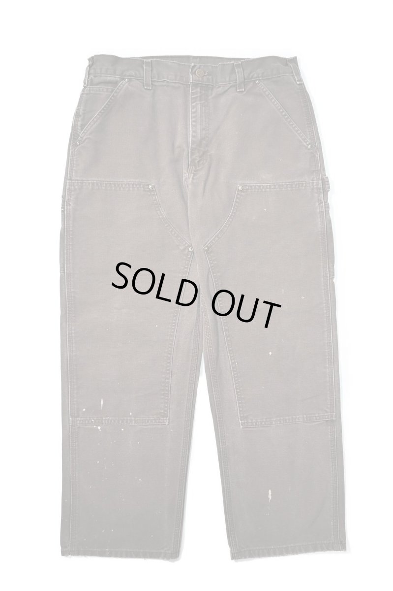 画像1: 13' Used Carhartt Duck Double Knee Carpenter Pants Dark Brown カーハート (1)