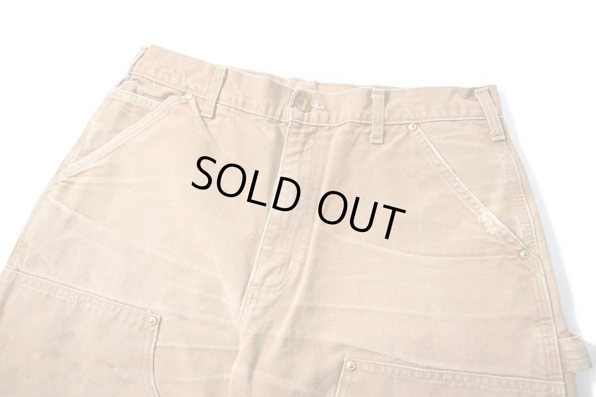 画像2: 00-10s Used Carhartt Duck Double Knee Carpenter Pants Brown カーハート (2)