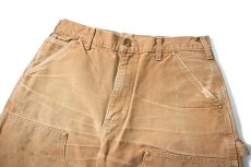 画像2: 00-10s Used Carhartt Duck Double Knee Carpenter Pants Brown カーハート (2)