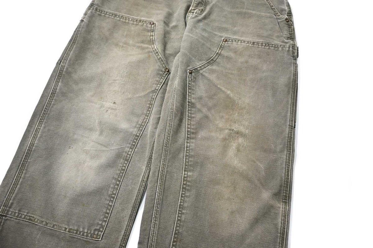 画像4: 05' Used Carhartt Duck Double Knee Carpenter Pants Moss カーハート (4)