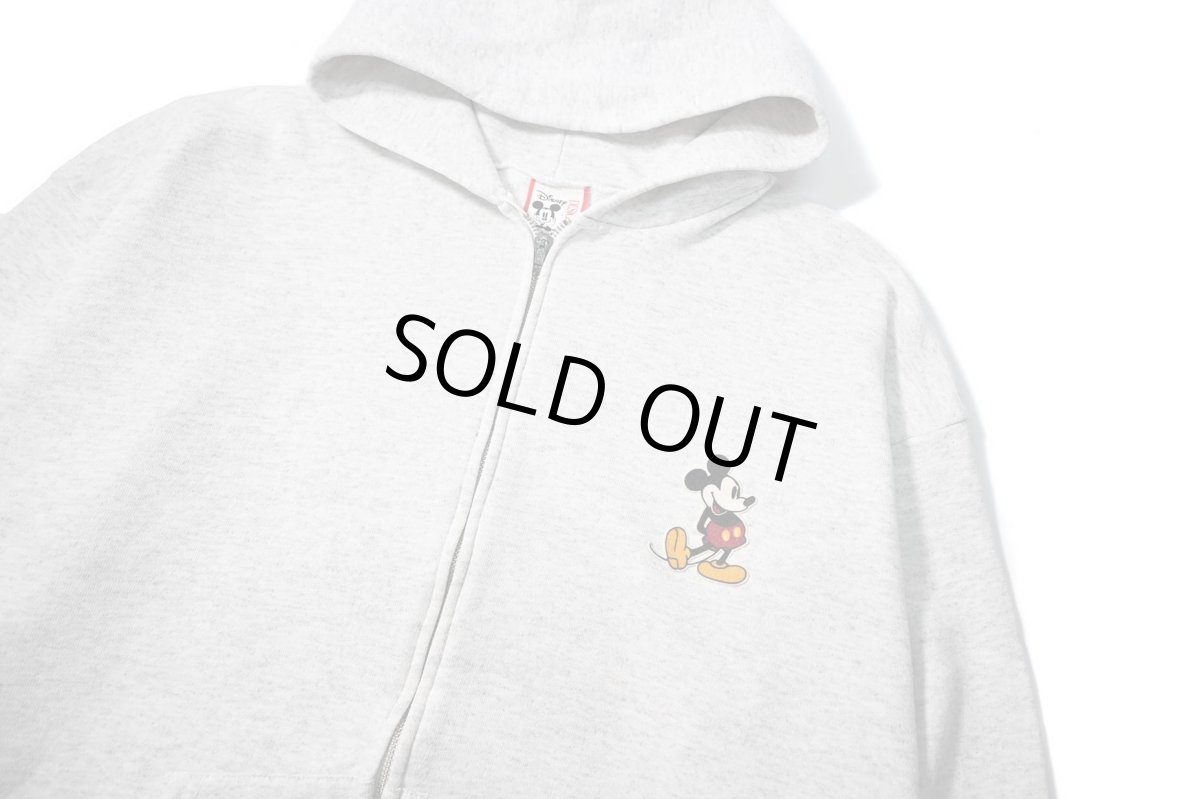 画像2: 90s Used Disney Zip Sweat Hoodie Ash made in USA (2)