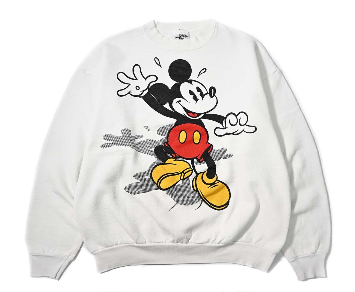 画像1: 90s Used Disney Print Sweat Shirt White (1)