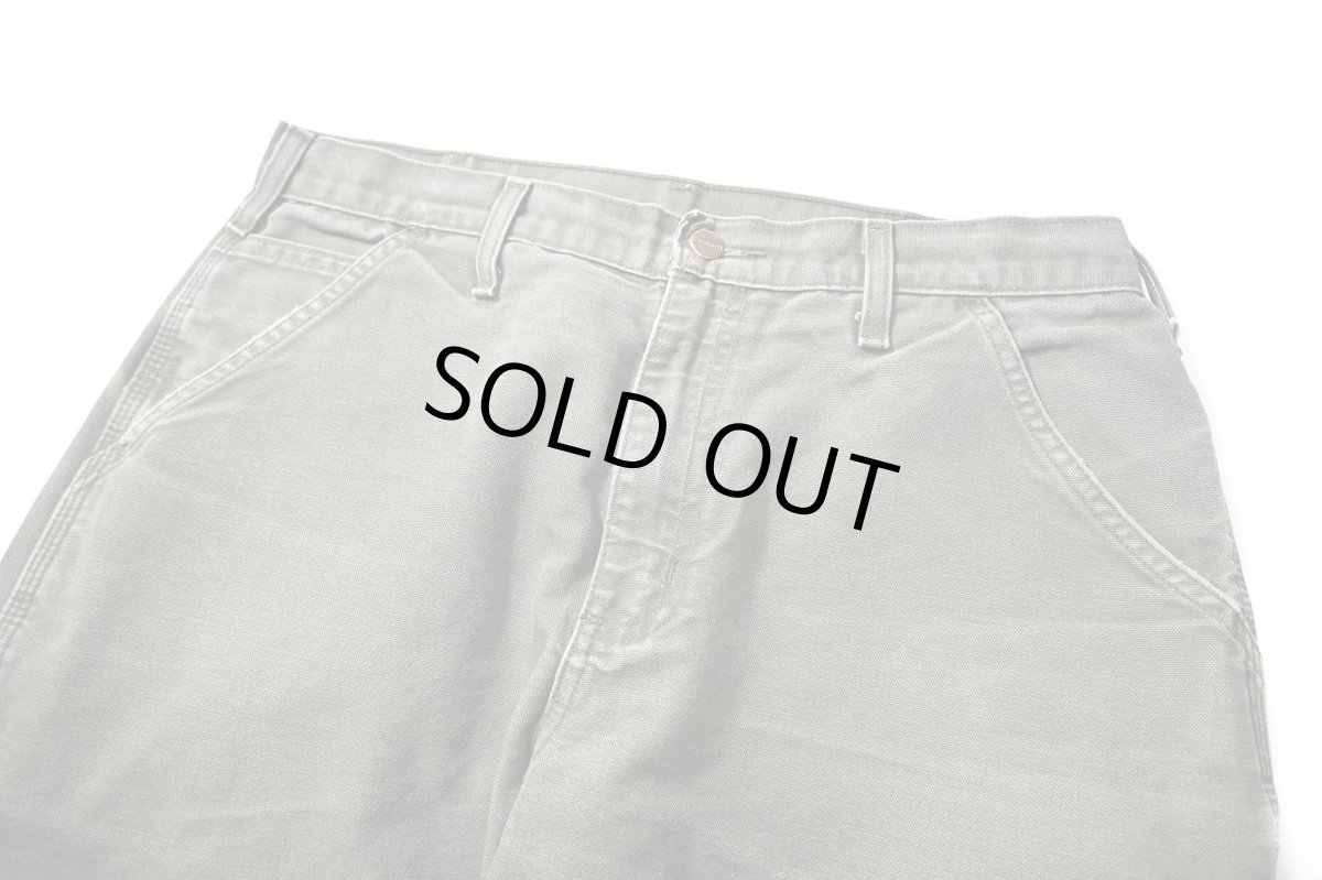 画像2: 07' Used Carhartt Duck Carpenter Pants Moss カーハート (2)