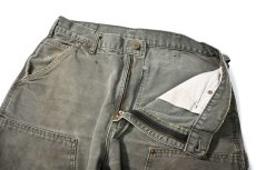 画像6: 05' Used Carhartt Duck Double Knee Carpenter Pants Moss カーハート (6)