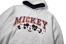 画像2: 90s Used Disney Print Sweat Hoodie Ash made in USA (2)