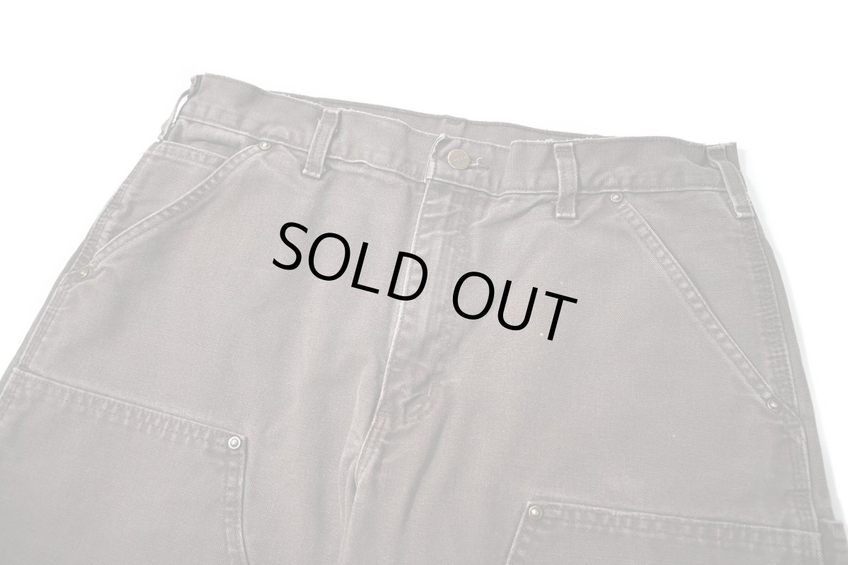 画像2: 13' Used Carhartt Duck Double Knee Carpenter Pants Dark Brown カーハート (2)