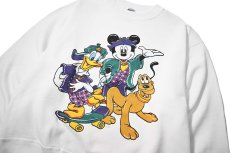 画像2: 90s Used Disney Print Sweat Shirt White made in USA (2)