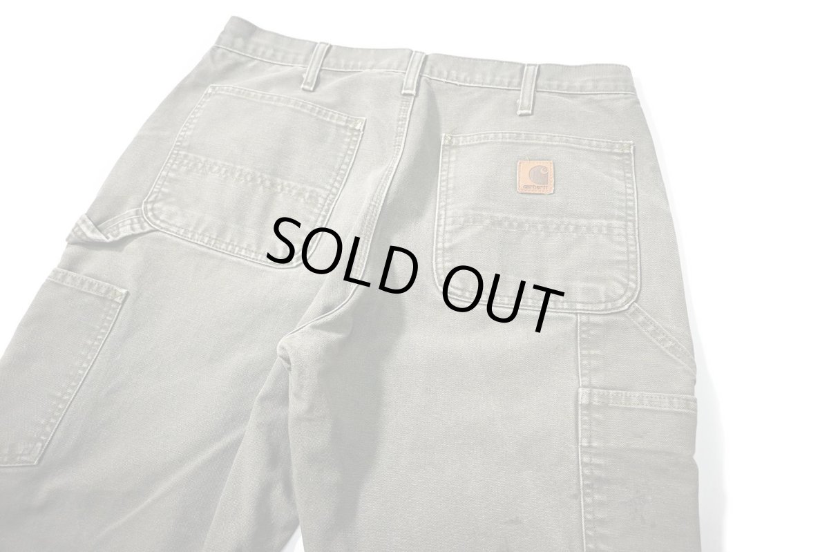 画像4: 07' Used Carhartt Duck Carpenter Pants Moss カーハート (4)