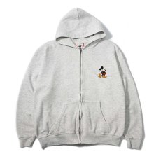画像1: 90s Used Disney Zip Sweat Hoodie Ash made in USA (1)