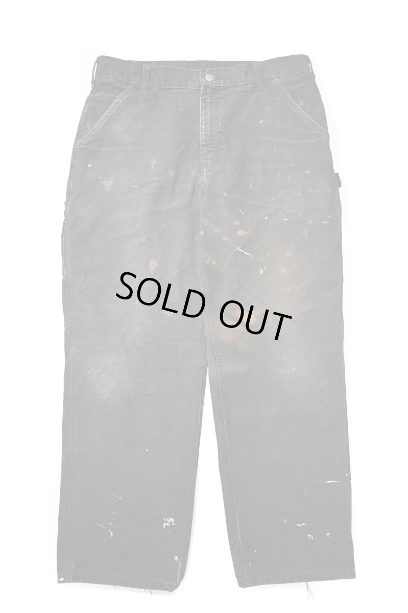 画像1: 00-10s Used Carhartt Duck Carpenter Pants Black カーハート (1)