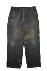 画像1: 00-10s Used Carhartt Duck Carpenter Pants Black カーハート (1)