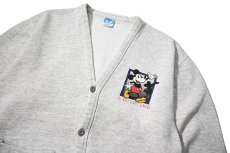 画像2: 80-90s Used Disney Sweat Cardigan Ash made in USA (2)