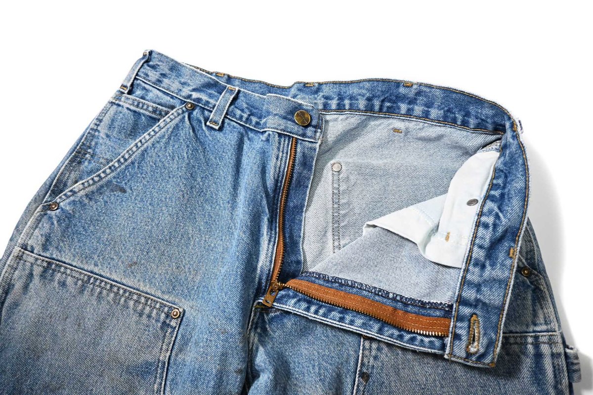 画像7: 19' Used Carhartt Denim Double Knee Carpenter Pants カーハート (7)