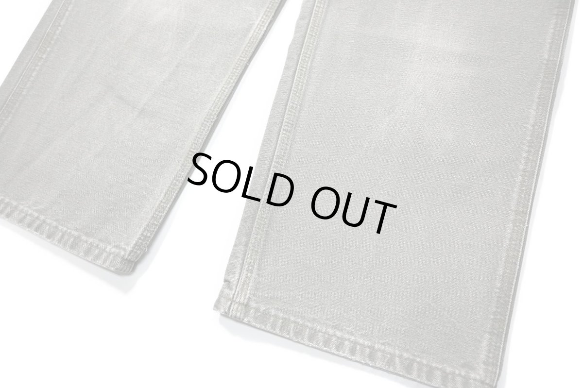 画像3: 17' Used Carhartt Duck Carpenter Pants Moss カーハート (3)