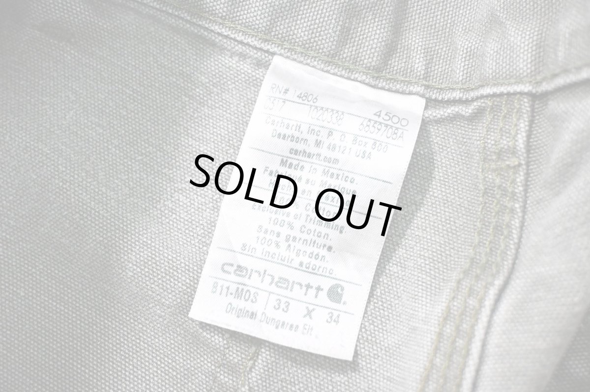 画像6: 17' Used Carhartt Duck Carpenter Pants Moss カーハート (6)