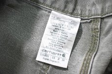 画像6: 17' Used Carhartt Duck Carpenter Pants Moss カーハート (6)