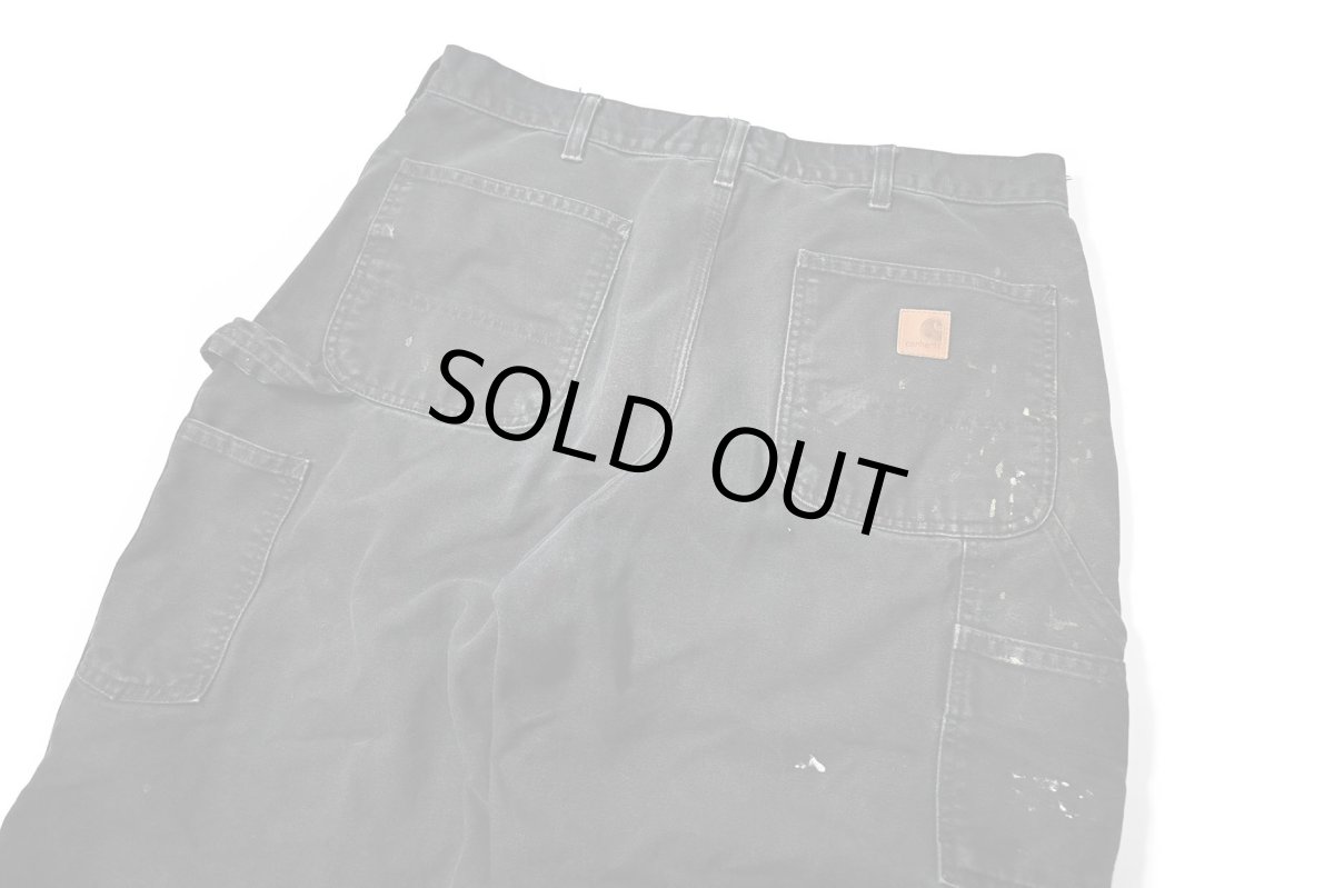 画像4: 00-10s Used Carhartt Duck Carpenter Pants Black カーハート (4)