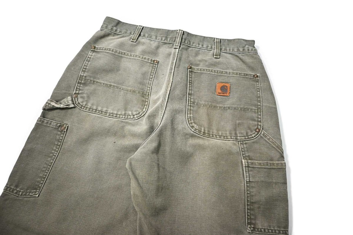 画像5: 05' Used Carhartt Duck Double Knee Carpenter Pants Moss カーハート (5)