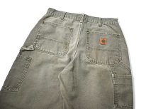 画像5: 05' Used Carhartt Duck Double Knee Carpenter Pants Moss カーハート (5)