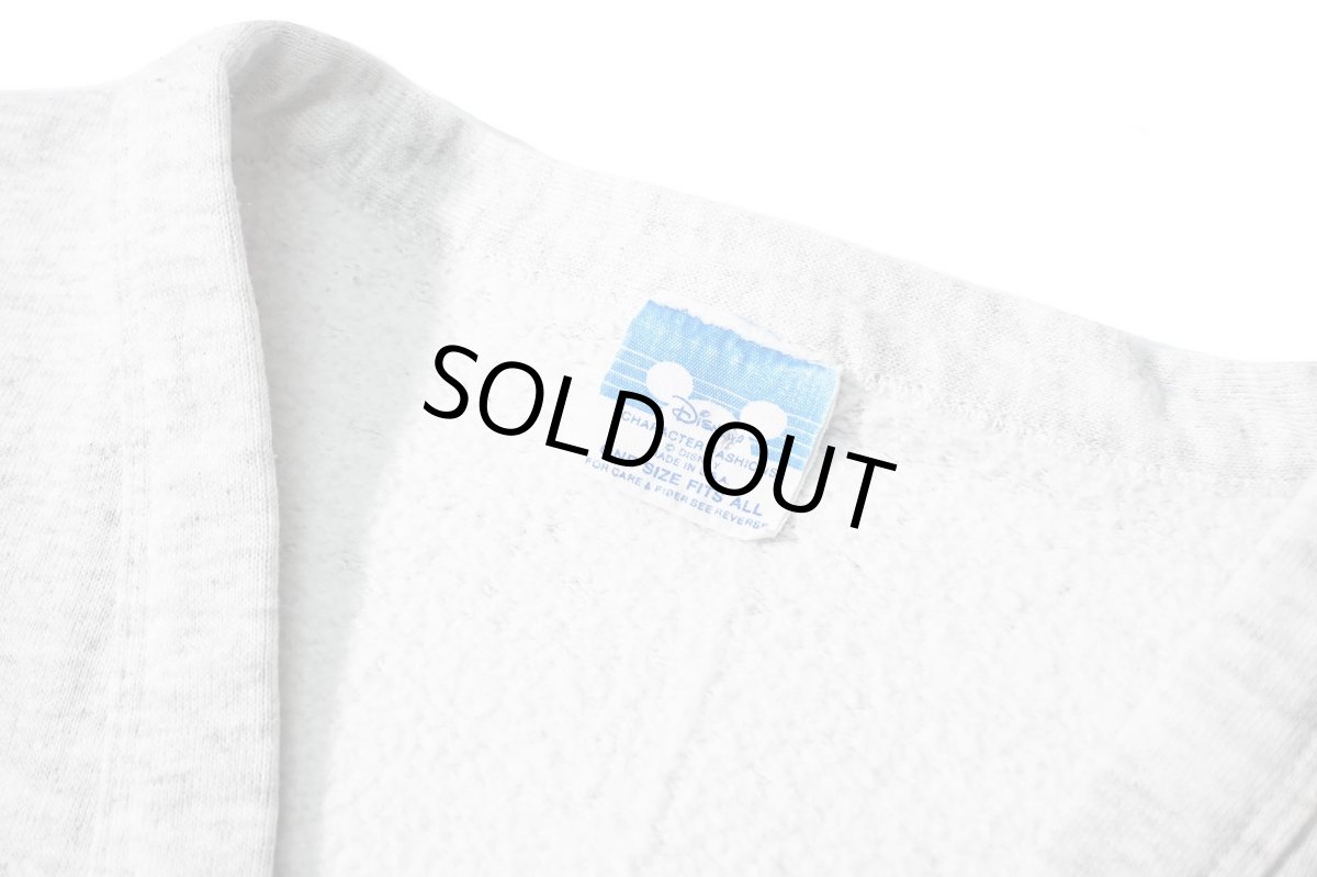 画像4: 80-90s Used Disney Sweat Cardigan Ash made in USA (4)