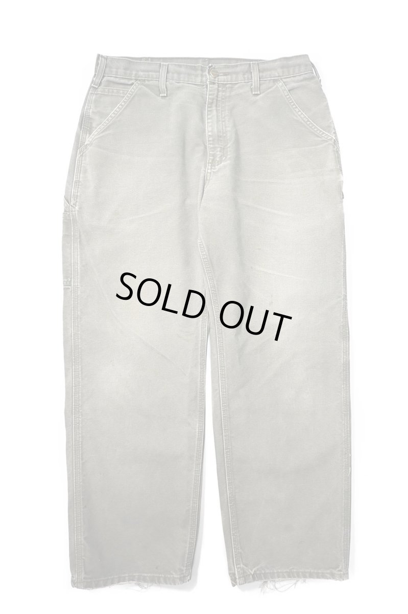 画像1: 07' Used Carhartt Duck Carpenter Pants Moss カーハート (1)