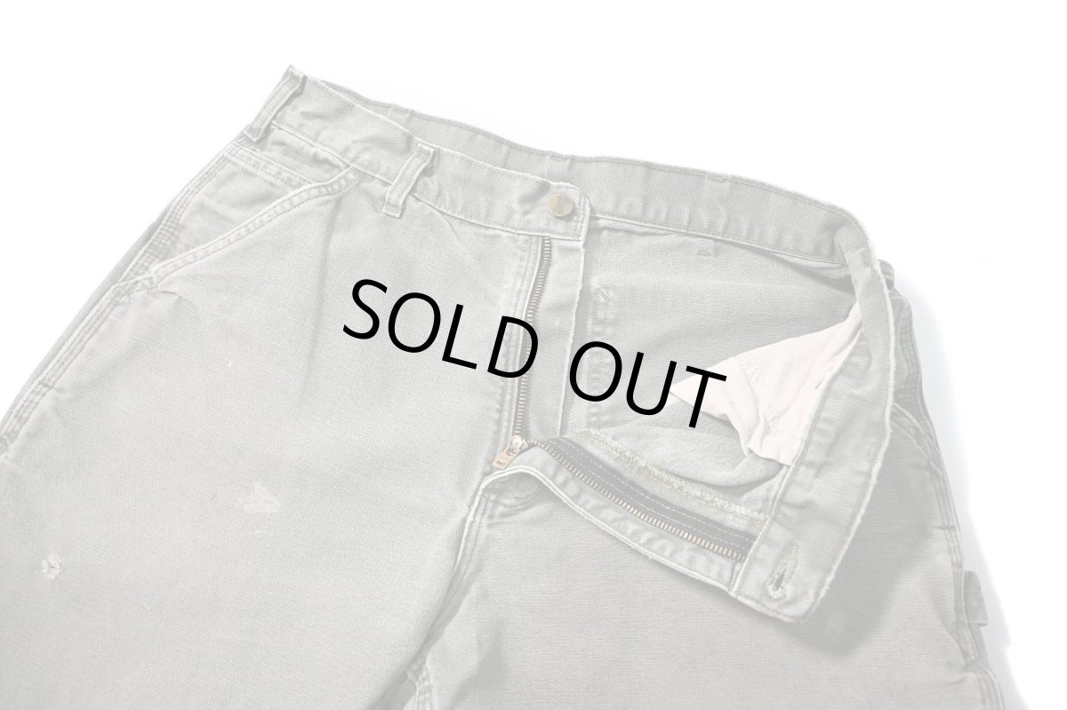 画像5: 17' Used Carhartt Duck Carpenter Pants Moss カーハート (5)