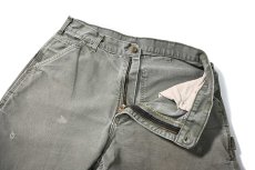 画像5: 17' Used Carhartt Duck Carpenter Pants Moss カーハート (5)