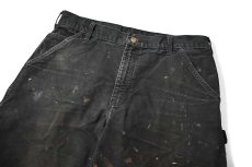 画像2: 00-10s Used Carhartt Duck Carpenter Pants Black カーハート (2)