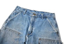 画像2: 19' Used Carhartt Denim Double Knee Carpenter Pants カーハート (2)