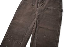 画像4: 13' Used Carhartt Duck Double Knee Carpenter Pants Dark Brown カーハート (4)