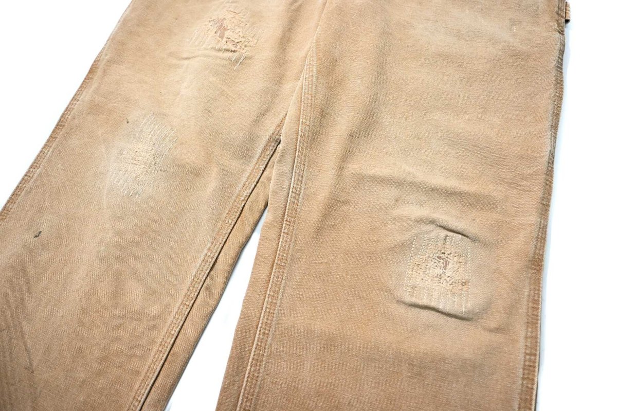 画像4: 17' Used Carhartt Duck Carpenter Pants Brown カーハート (4)