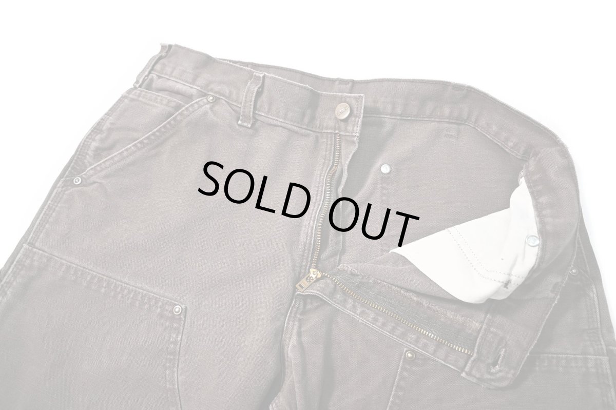 画像6: 13' Used Carhartt Duck Double Knee Carpenter Pants Dark Brown カーハート (6)