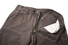 画像6: 13' Used Carhartt Duck Double Knee Carpenter Pants Dark Brown カーハート (6)