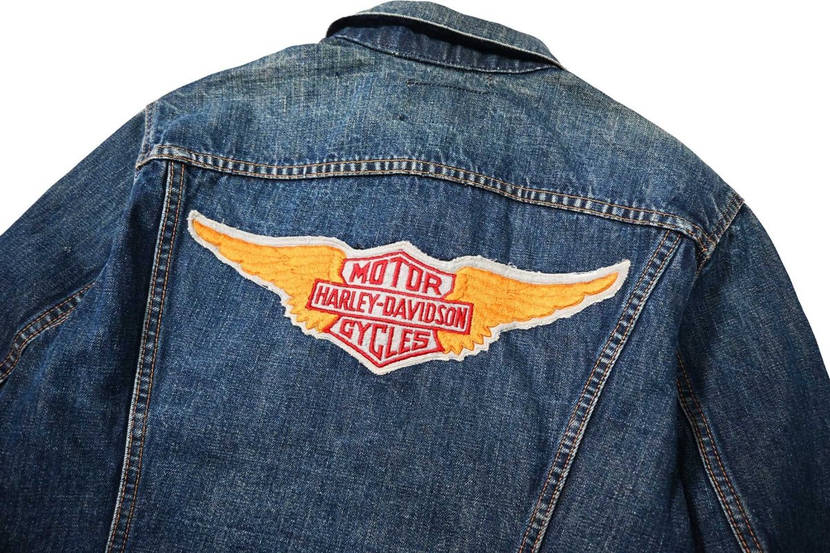 画像6: 70s Used Levi's 70505 Harley-Davidson Patch Denim Jacket (6)