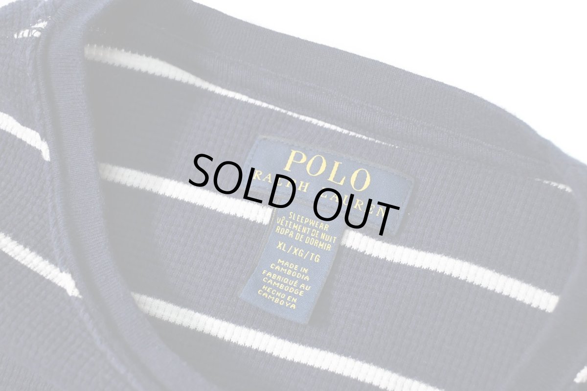 画像4: Used Polo Ralph Lauren Border L/S Thermal Navy/White (4)