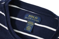 画像4: Used Polo Ralph Lauren Border L/S Thermal Navy/White (4)