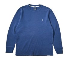 画像1: Used Polo Ralph Lauren L/S Thermal Navy (1)