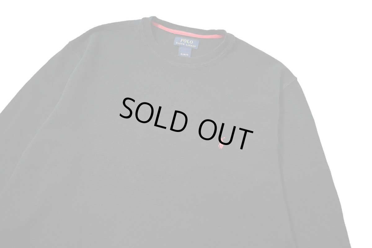 画像2: Used Polo Ralph Lauren L/S Thermal Black (2)