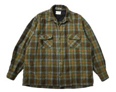 画像1: 60-70s Used Towncraft Wool Open Collar Shirt (1)