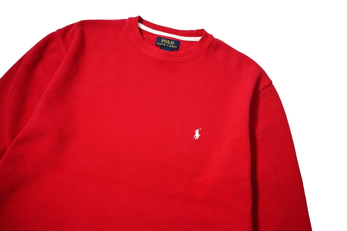 画像2: Used Polo Ralph Lauren L/S Thermal Red (2)