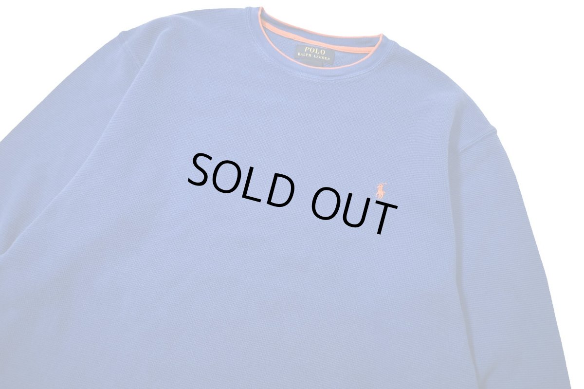 画像2: Used Polo Ralph Lauren L/S Thermal Blue (2)