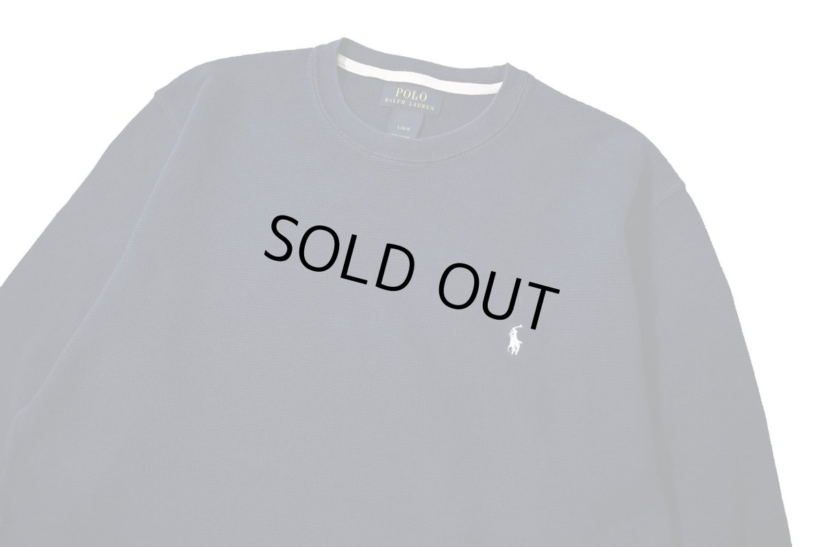 画像2: Used Polo Ralph Lauren L/S Thermal Navy (2)