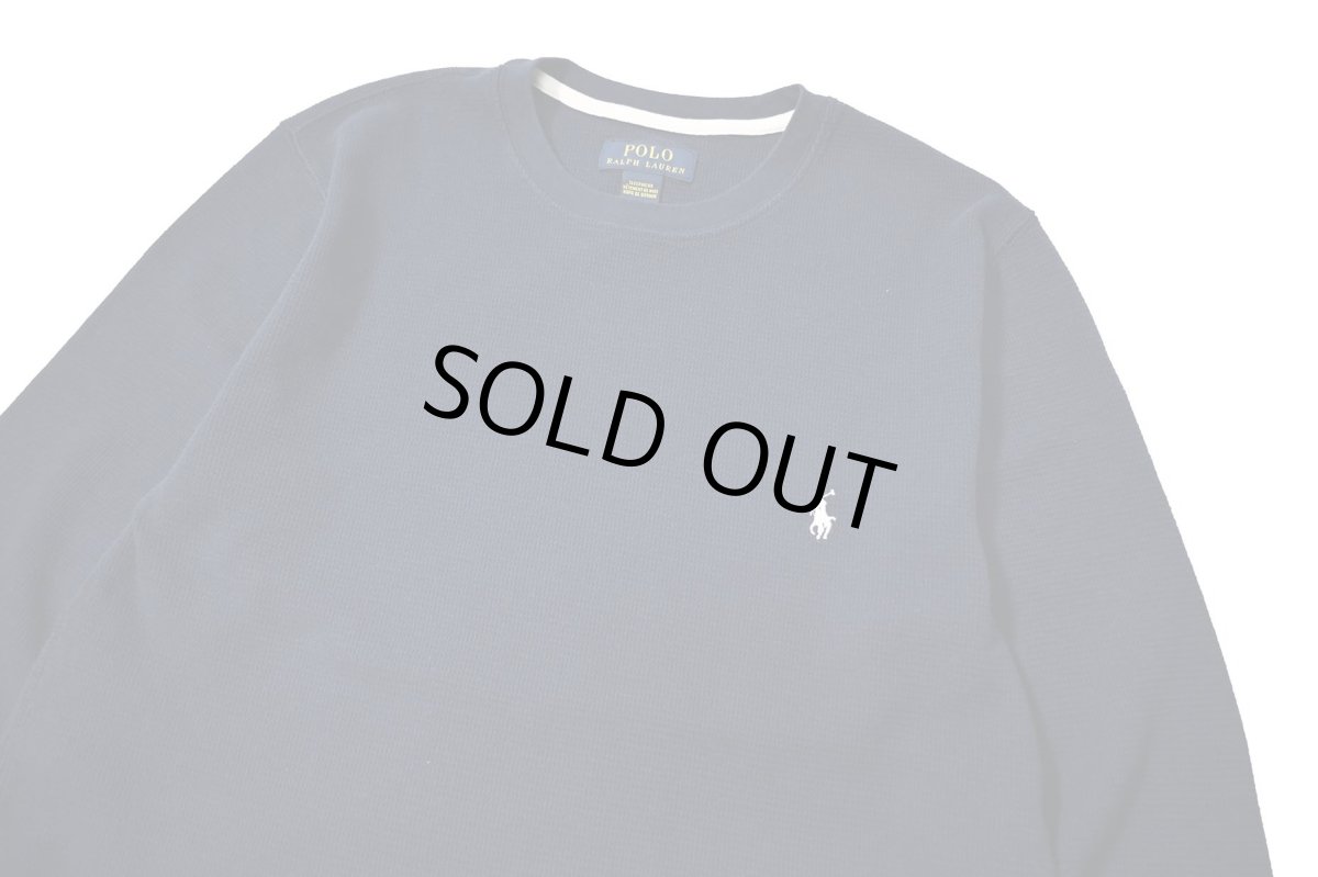 画像2: Used Polo Ralph Lauren L/S Thermal Navy (2)