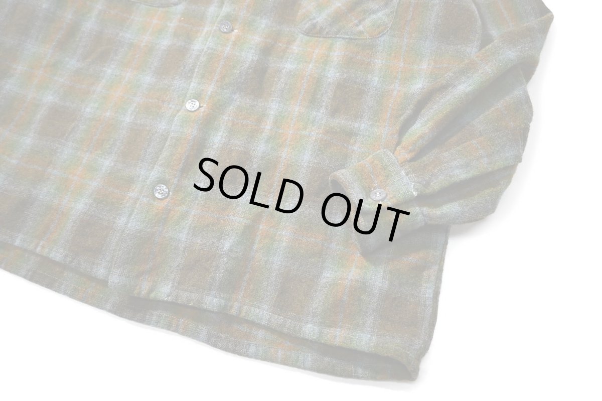 画像3: 60-70s Used Towncraft Wool Open Collar Shirt (3)