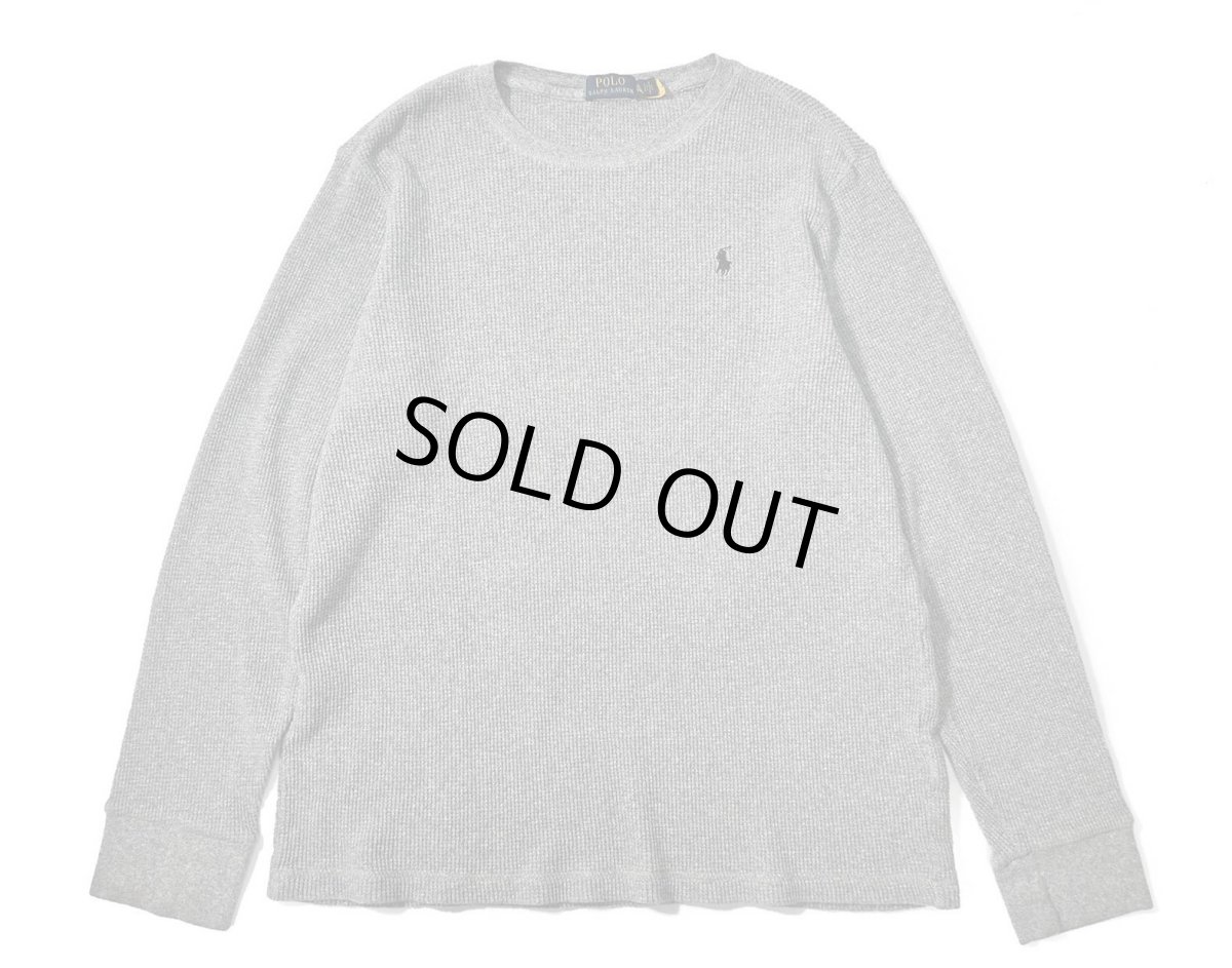 画像1: Used Polo Ralph Lauren L/S Thermal Grey (1)