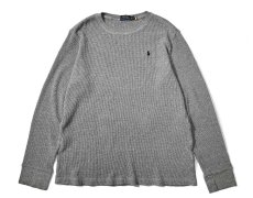 画像1: Used Polo Ralph Lauren L/S Thermal Grey (1)